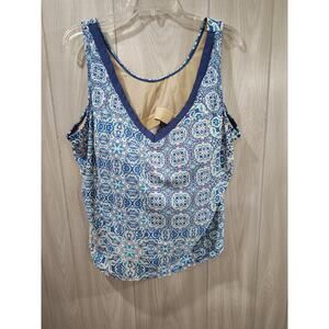 Women's Swimsuits For All 2 Piece Blue Tankini Plus Size 22 Beach Pool Cruise